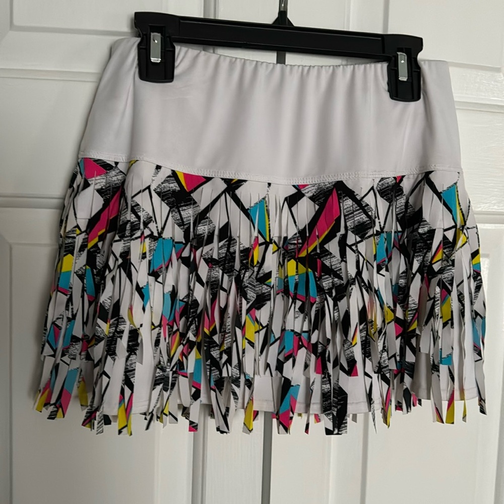 Fringe Lucky in Love multi color tennis skort small